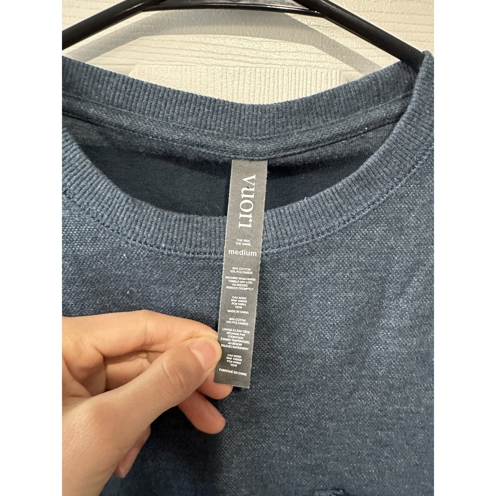 Vuori Jeffreys Pullover fleece sweatshirt Dark Blue Men's Medium - Picture 13 of 13